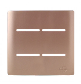 Placa 4x4 4 Interruptores - Novara Ouro rose